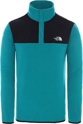 The North Face Tka Glacier Snap-Neck Pullover - Fanfare Green-TNF Black