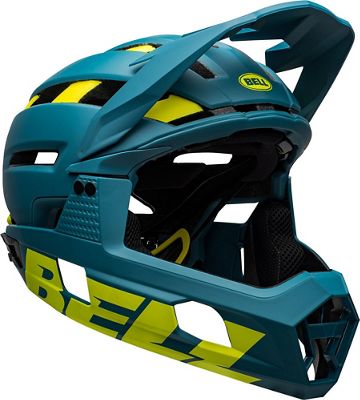 Bell Super Air R Full Face Helmet Blue Hi Viz 20 Blue Hi Viz 20