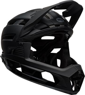 Bell Super Air R Full Face Helmet - Matte Gloss Black 20 - L}, Matte Gloss Black 20