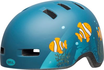 Bell Kids Lil Ripper Helmet 2020 - Clown Fish Matte Grey-blu - One Size}, Clown Fish Matte Grey-blu