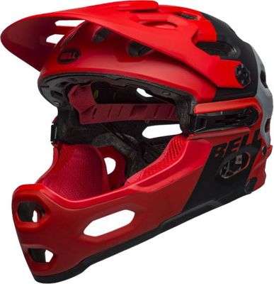 Bell Super 3R MIPS Full Face Helmet 2020 - Downdraft Crimson-Black 20