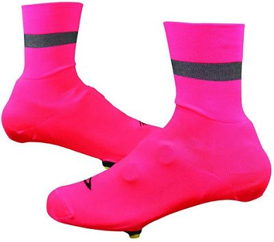 Defeet Slipstream Refelctive Stripe 4"Overshoes AW20 - Flamingo Pink - L/XL/XXL}, Flamingo Pink