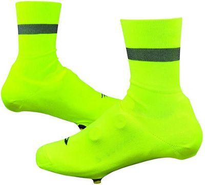 Defeet Slipstream Refelctive Stripe 4"Overshoes AW20 - Hi-Vis Yellow - S/M}, Hi-Vis Yellow