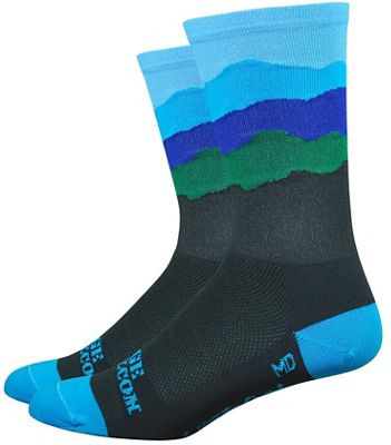 Defeet Aireator 6 Ridge Appalachia Socks - Bleu-Black - XL