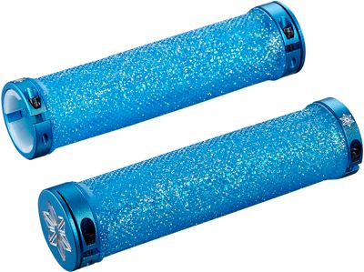 Supacaz Diamond Kush Dual Lock-On Grips - Blue, Blue