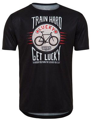 Cycology Train Hard Get Lucky Tech T-Shirt  - Noir, Noir
