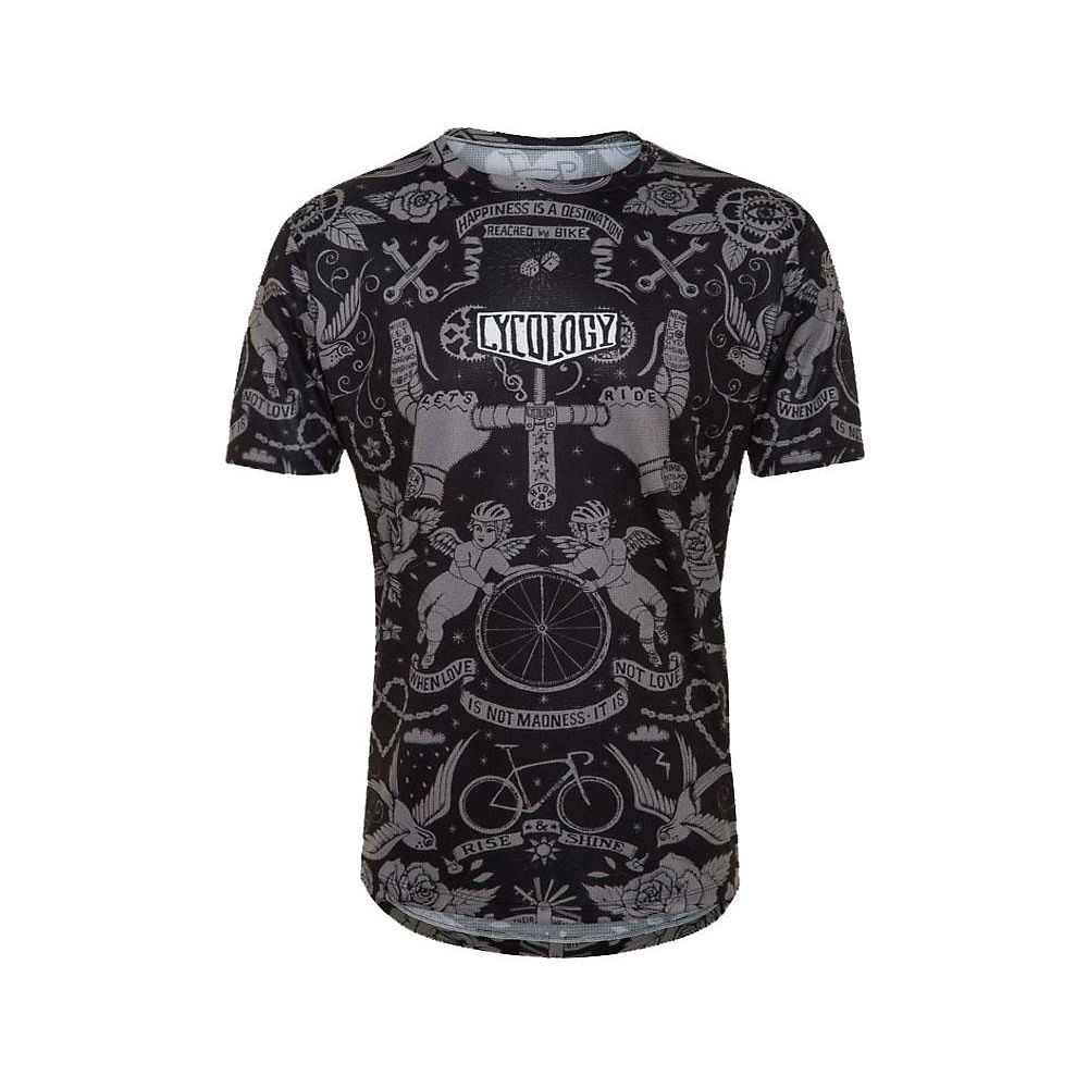 Cycology Velo Tattoo Mens Technical T Shirt - Noir - XL