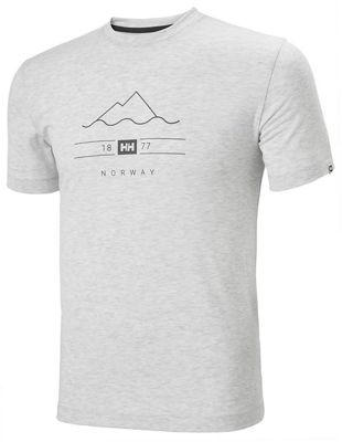 Helly Hansen Skog Graphic T-Shirt - Grey Fog - XXL