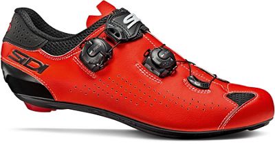 Scarpe bici da strada Sidi Genius 10 - Nero/Red Fluo - EU 41, Nero/Red Fluo