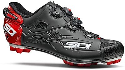 Sidi Tiger SRS Carbon Matt MTB Shoes 2020 - Matt Black/Rouge - EU 41