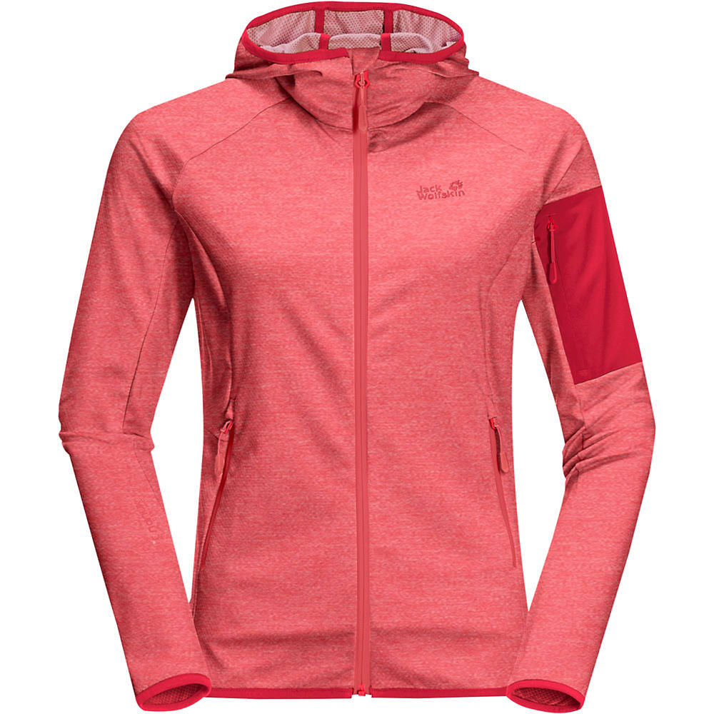 Jack Wolfskin Women's Milford Hooded Jacket - Tulip Red