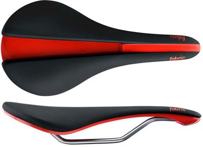 Fabric Line Elite Shallow Saddle - Black and Red - 134mm Wide, Black and Red