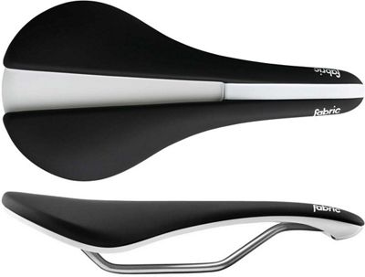 Fabric Line Elite Shallow Saddle - Black and White - 134mm Wide, Black and White