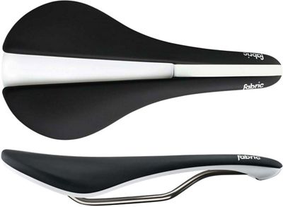 Fabric Line Race Shallow Saddle - Black and White - 134mm Wide, Black and White