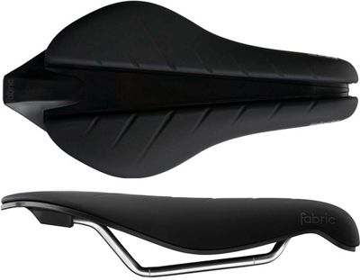 Fabric Tri Elite Flat Saddle - Black and Black - 134mm Wide, Black and Black