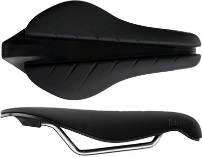 Fabric Tri Elite Flat Bike Saddle - Black and Black - 134mm Wide, Black and Black