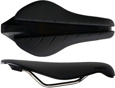 Fabric Tri Race Flat Saddle - Black and Black - 134mm Wide, Black and Black