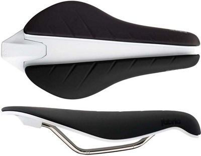 Fabric Tri Race Flat Saddle - Black and White