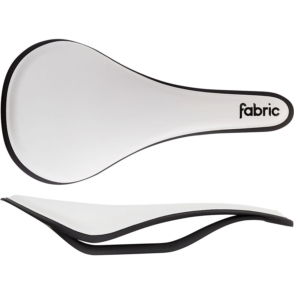 Image of Fabric ALM Shallow Ultimate Saddle 2018 - White Black - 142mm Wide, White Black