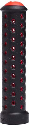 Fabric Slim Lock On MTB Handlebar Grips - Black Red - 135mm}, Black Red