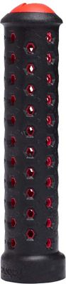 Fabric Slim Lock On MTB Handlebar Grips - Black Red - 135mm, Black Red