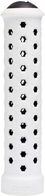 Fabric Slim Lock On MTB Handlebar Grips - White Black - 135mm}, White Black