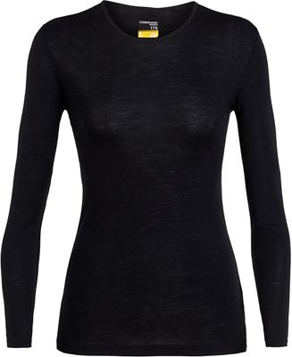 Icebreaker Women's 175 Everyday Merino LS Crewe SS19 - Black - XL}, Black