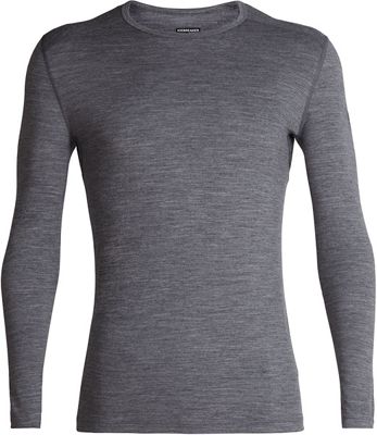 Icebreaker 200 Oasis Merino LS Crewe SS19 - Grinstone Heather - XL}, Grinstone Heather