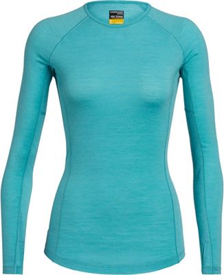 Icebreaker Women's 150 Zone Merino LS Crewe - Lagoon
