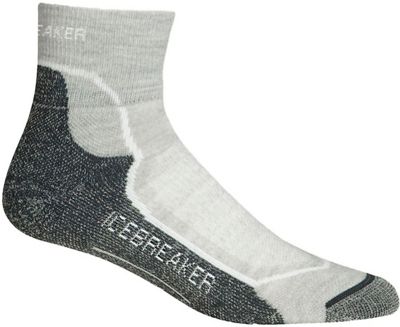 Icebreaker Women's Hike+ Mini Merino Light Cushion - Blizzard Heather-White-Oil