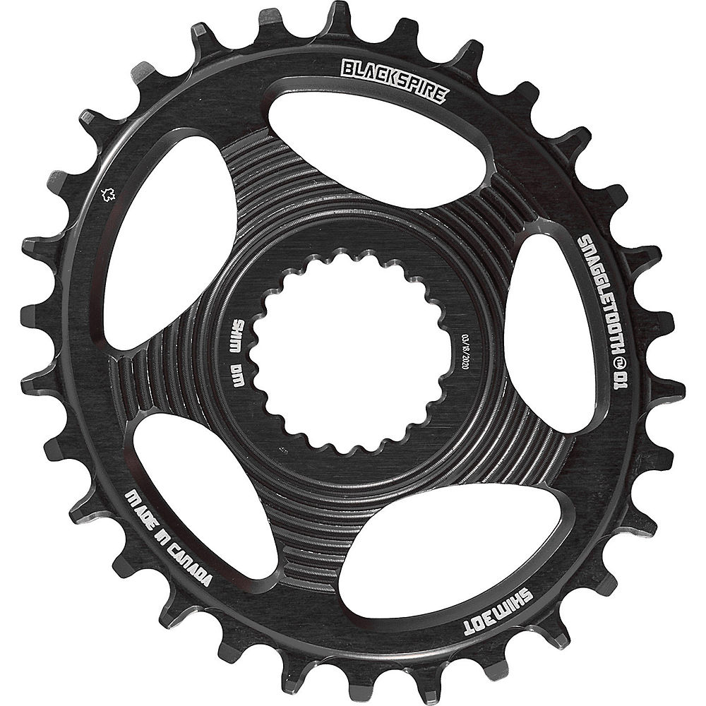 Blackspire Snaggletooth DM Oval Shimano Chainring - Noir - 4-Bolt, Noir