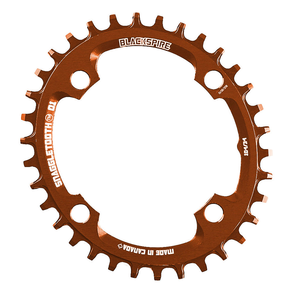 Blackspire Snaggletooth 104 Oval Shimano Chainring - Orange - 4-Bolt, Orange