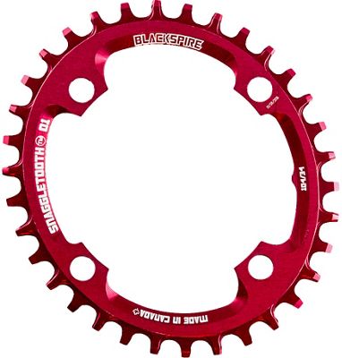Blackspire Snaggletooth 104 Oval Shimano Chainring - rosso - 4-Bolt, rosso