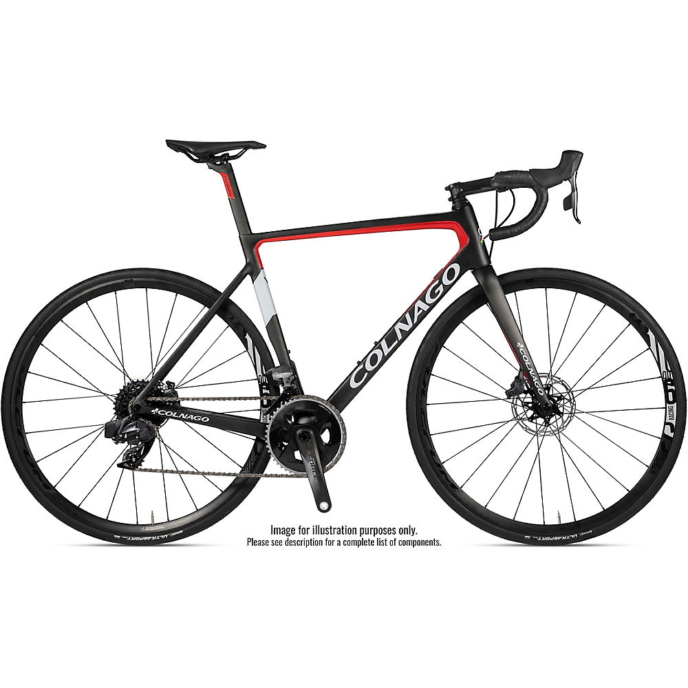 Colnago V3 Disc Ultegra Road Bike 2020 - Noir - Rouge - 52cm (20.5), Noir - Rouge