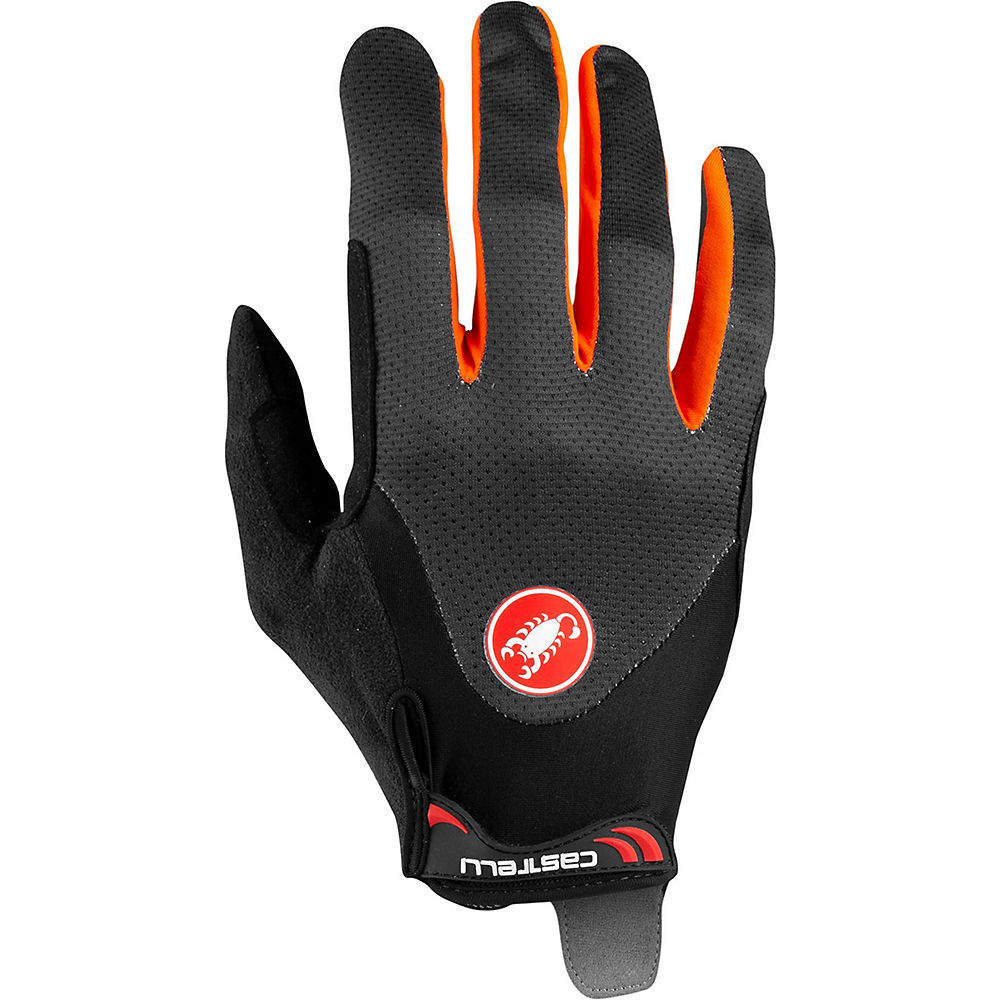 Castelli Arenberg Gel Gloves - Dark Grey-Orange, Dark Grey-Orange