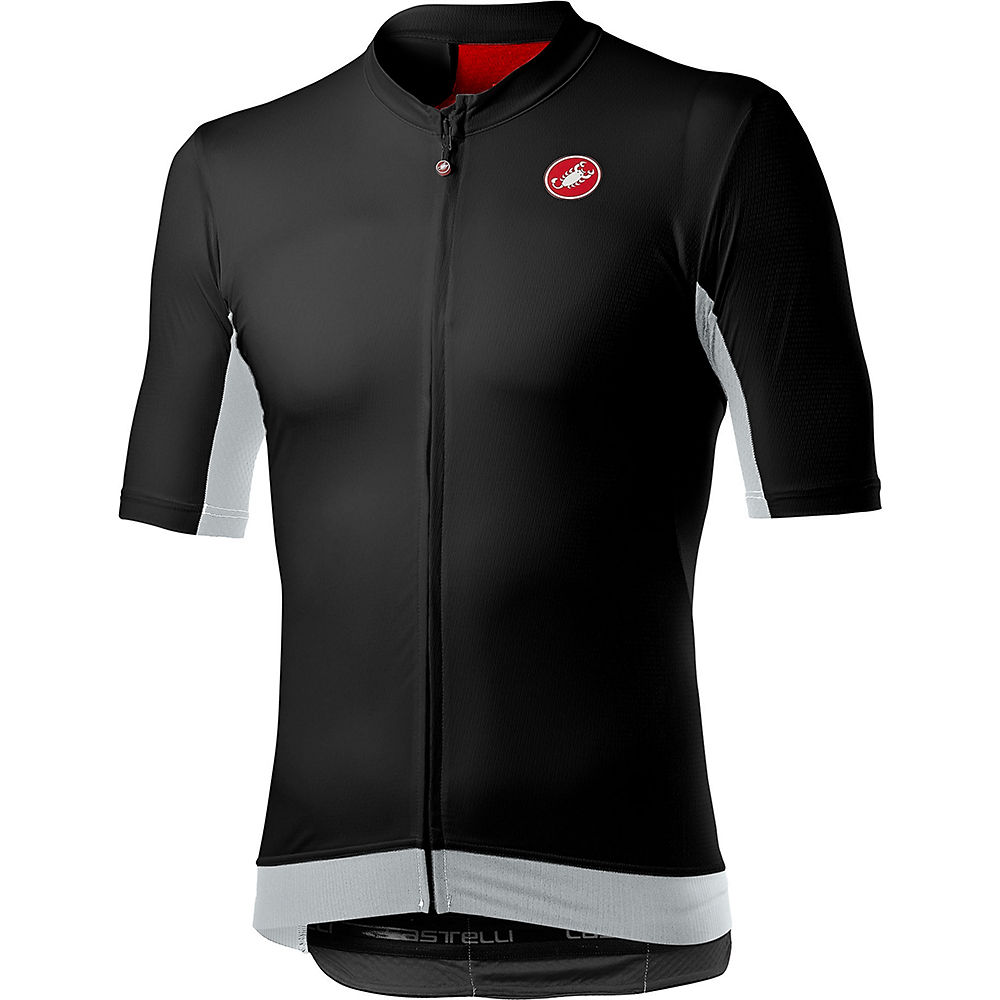 Castelli Vantaggio Jersey - Light Black-Silver Grey