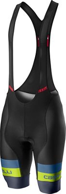 Castelli Competizione Bibshort (Stripe)  - Black-Chatreuse - XL, Black-Chatreuse