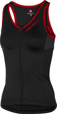 Castelli Women's Solare Top - BLACK-RED - S}, BLACK-RED