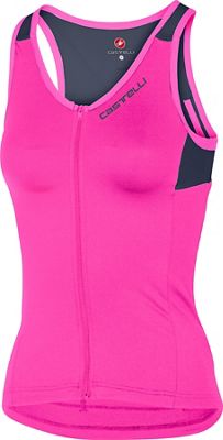 Castelli Women's Solare Top - Pink Fluo-Dark Steel Blue, Pink Fluo-Dark Steel Blue