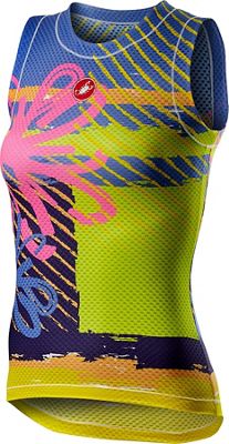 Castelli Women's Pro Mesh Base Layer  - Pink Fluo Flower - XL, Pink Fluo Flower