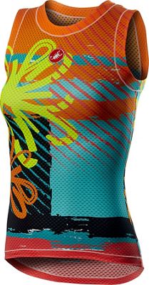 Castelli Women's Pro Mesh Base Layer  - Yellow Fluo Flower, Yellow Fluo Flower