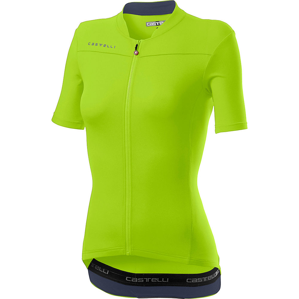 Castelli Women's Anima 3 Jersey - Chartreuse-Dark Steel Blue - XS