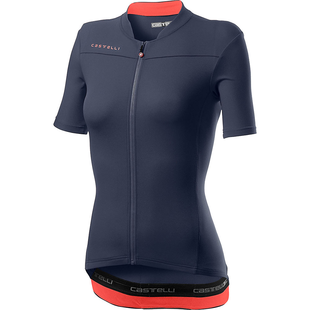 Castelli Women's Anima 3 Jersey - Dark Steel Blue/Brilliant Pink
