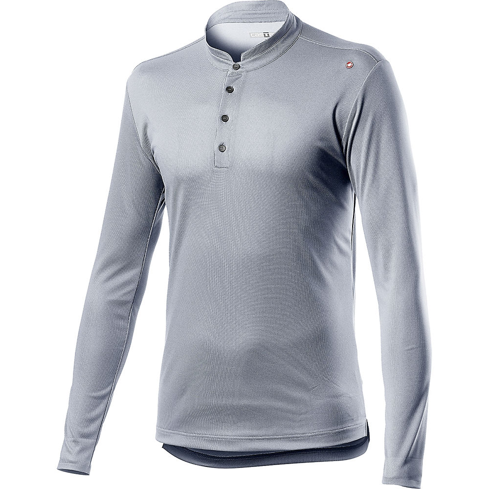 Castelli Tech Henley Long Sleeve T-Shirt - Gris argent