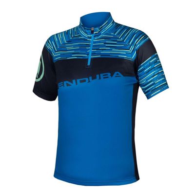 Endura Kids Hummvee Ray SS Cycling Jersey - Bleu azur - 9-10 years