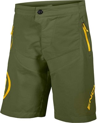 Pantaloncini baggy bambini Endura MT500JR (con liner) - verde oliva} - 7-8 years}, verde oliva}