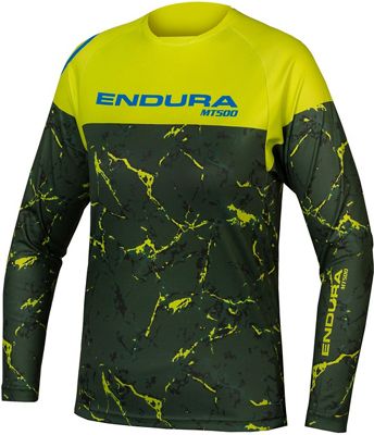 Endura Kids MT500JR Long Sleeve Cycling Jersey - Lime Green - Limited - 11-12 years