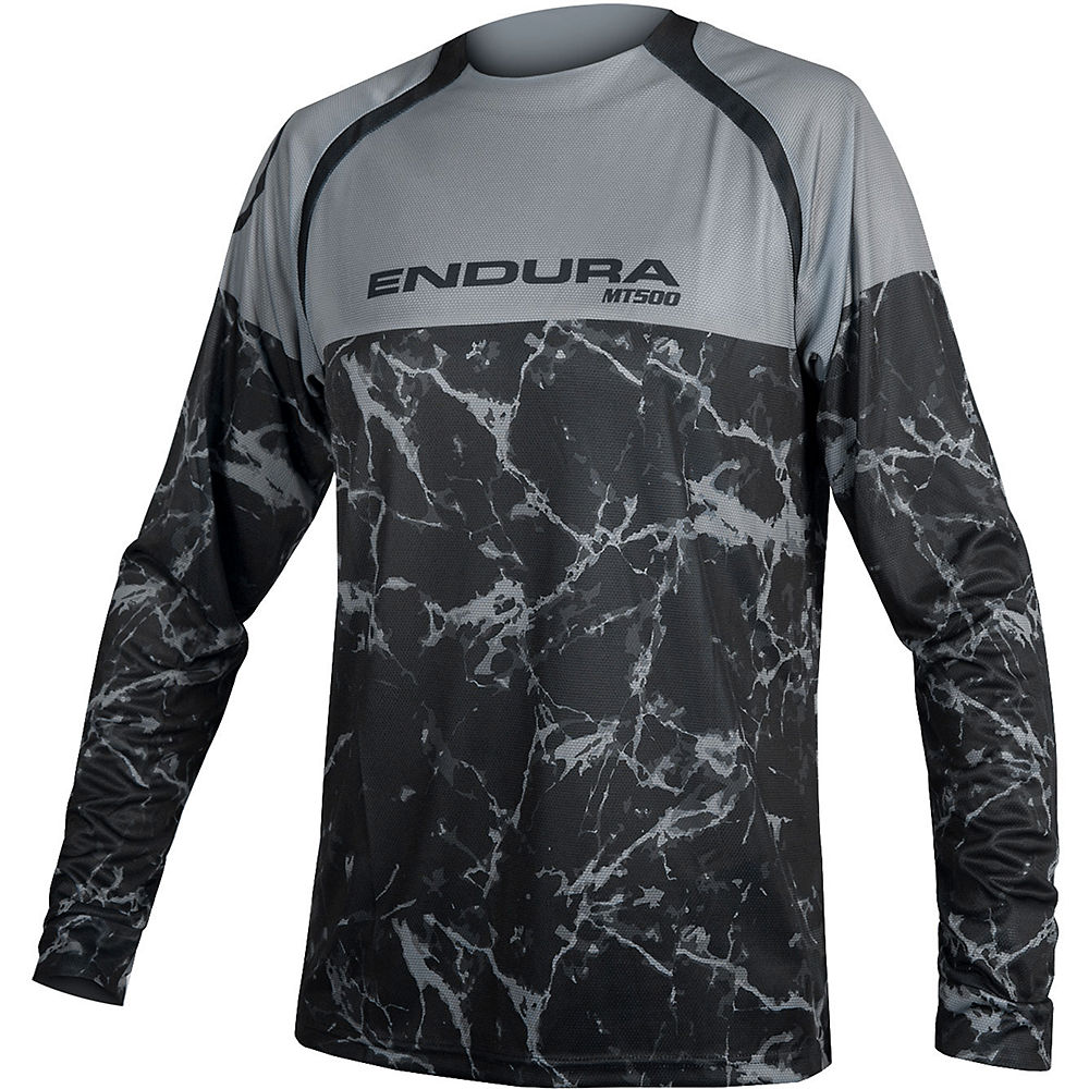 Endura MT500 Marble Long Sleeve Cycling Jersey - Black - Limited - XXL