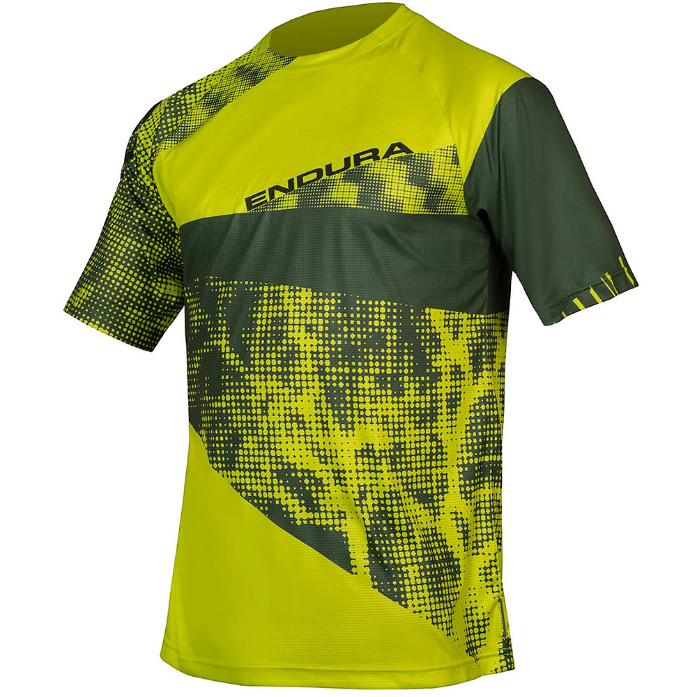 Endura SingleTrack Dots SS Cycling Jersey - Lime Green - Limited