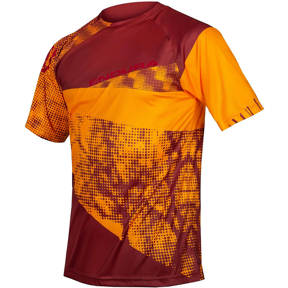 Endura SingleTrack Dots SS Cycling Jersey - Tangerine - Limited - XL